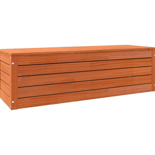 vidaXL Kistor & Koffertar>Förvaringslåda med dörr Vaxbrun 109 x 36,5 x 33 cm Massiv furu