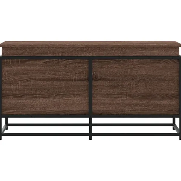 vidaXL Kistor & Koffertar>Förvaringslåda med lock brun ek 100x40x51,5 cm konstruerat trä