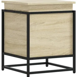 vidaXL Småbord>Förvaringslåda med lock sonoma-ek 40x40x51,5 cm konstruerat trä