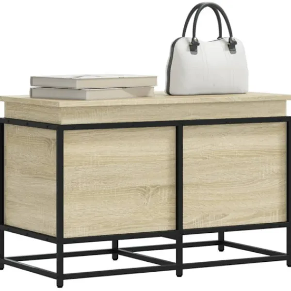 vidaXL Kistor & Koffertar>Förvaringslåda med lock sonoma-ek 80x40x51,5 cm konstruerat trä
