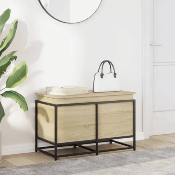 vidaXL Kistor & Koffertar>Förvaringslåda med lock sonoma-ek 80x40x51,5 cm konstruerat trä