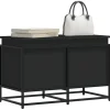 vidaXL Kistor & Koffertar>Förvaringslåda med lock svart 80x40x51,5 cm konstruerat trä