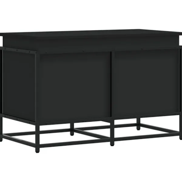 vidaXL Kistor & Koffertar>Förvaringslåda med lock svart 80x40x51,5 cm konstruerat trä