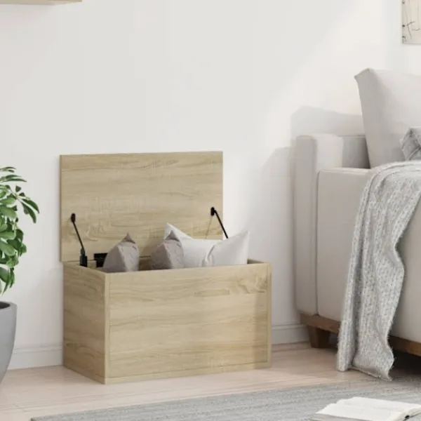 vidaXL Kistor & Koffertar>Förvaringslåda sonoma-ek 60x35x35 cm konstruerat trä