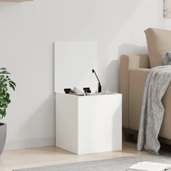 vidaXL Kistor & Koffertar>Förvaringslåda vit 40x42x46 cm konstruerat trä