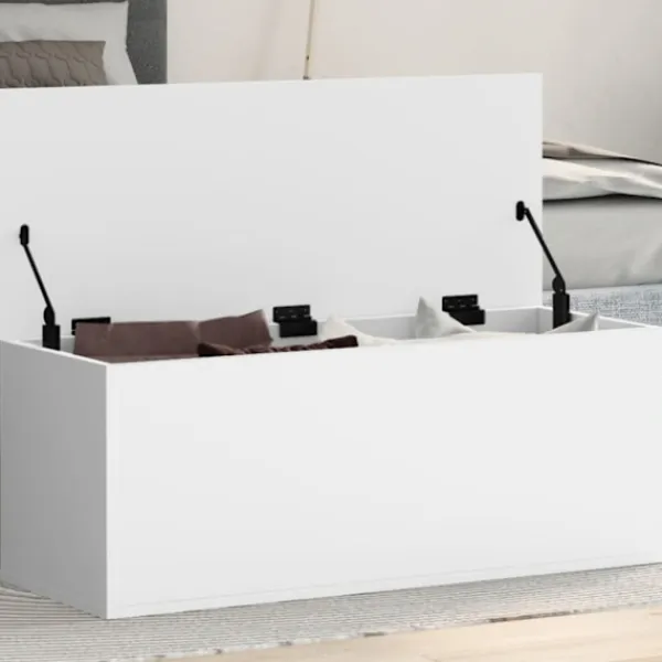 vidaXL Kistor & Koffertar>Förvaringslåda vit 90x35x35 cm konstruerat trä
