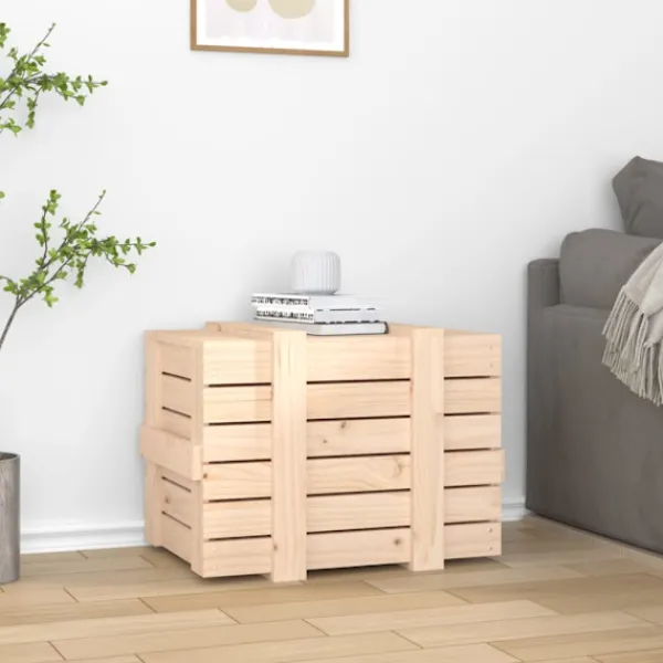 vidaXL Kistor & Koffertar>Förvaringslåda 58x40,5x42 cm massiv furu