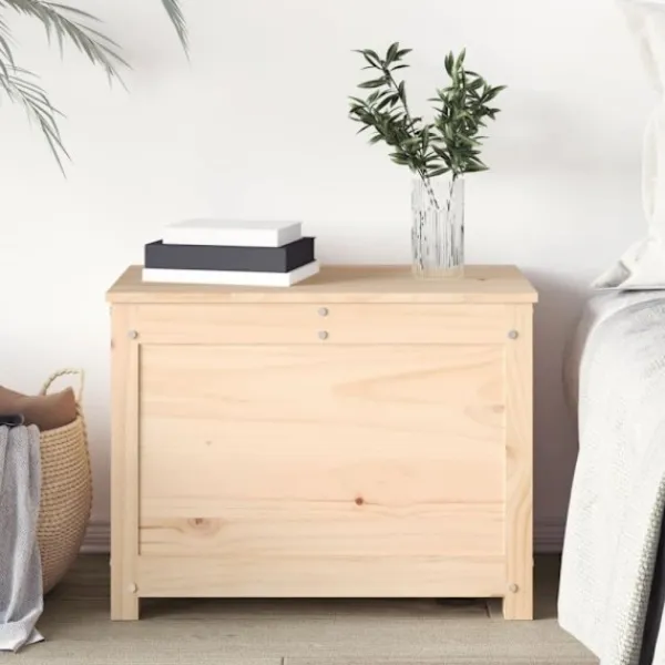 vidaXL Kistor & Koffertar>Förvaringslåda 60x32x45,5 cm massiv furu