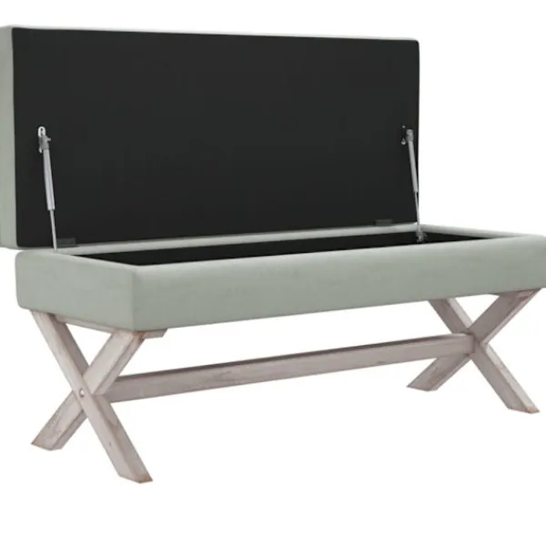 vidaXL Pallar>Förvaringspall ljusgrå 110x45x49 cm sammet
