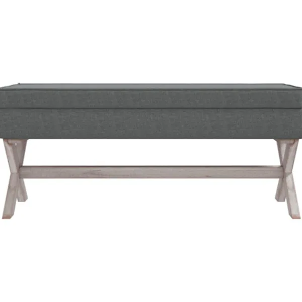 vidaXL Pallar>Förvaringspall mörkgrå 110x45x49 cm tyg