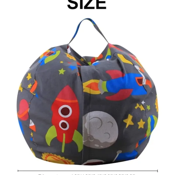 Sittsäckar>Förvaringssäck för gosedjur, barn, sittsäcköverdrag (ej fyllning) 81 cm, Astronaut