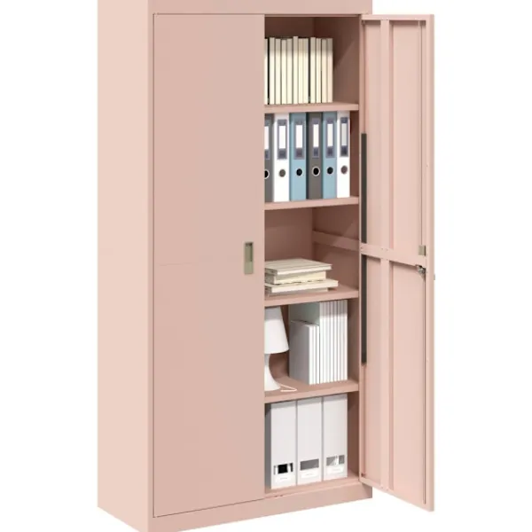vidaXL Skåp>Förvaringsskåp 2 pcs Rosa 90 x 40 x 180 cm Kallvalsat Stål