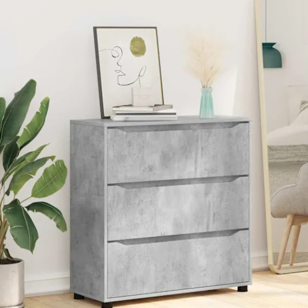 vidaXL Byråer>Förvaringsskåp Betonggrå 80 x 31 x 81 cm Konstruerat trä