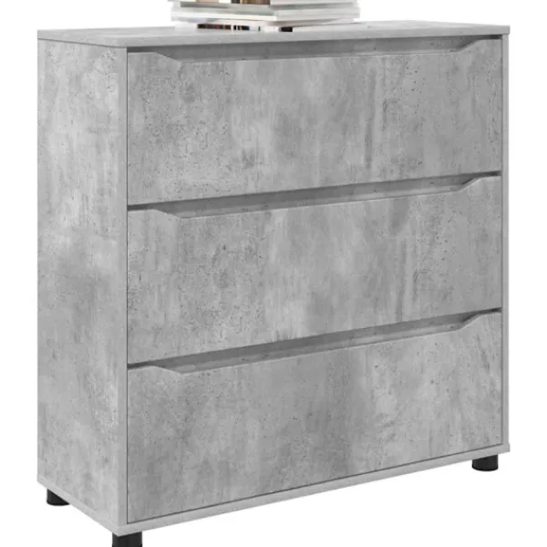 vidaXL Byråer>Förvaringsskåp Betonggrå 80 x 31 x 81 cm Konstruerat trä