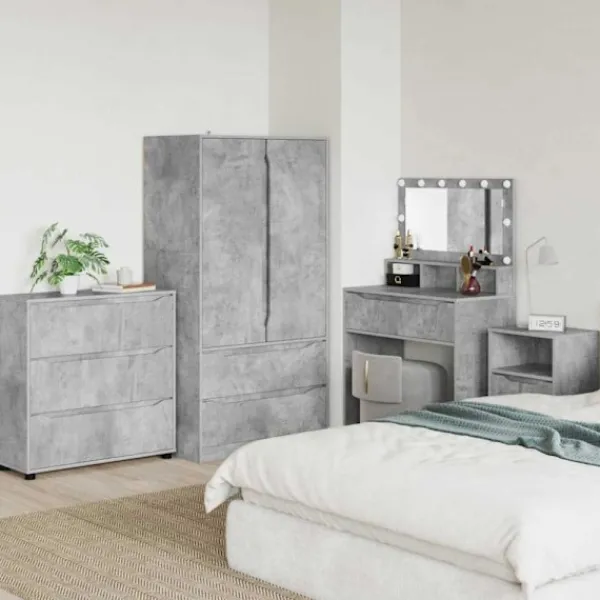 vidaXL Byråer>Förvaringsskåp Betonggrå 80 x 31 x 81 cm Konstruerat trä