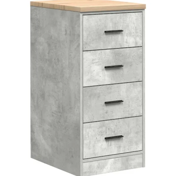 vidaXL Byråer>Förvaringsskåp för garage Betonggrå 40x51x85cm massivt trä furu