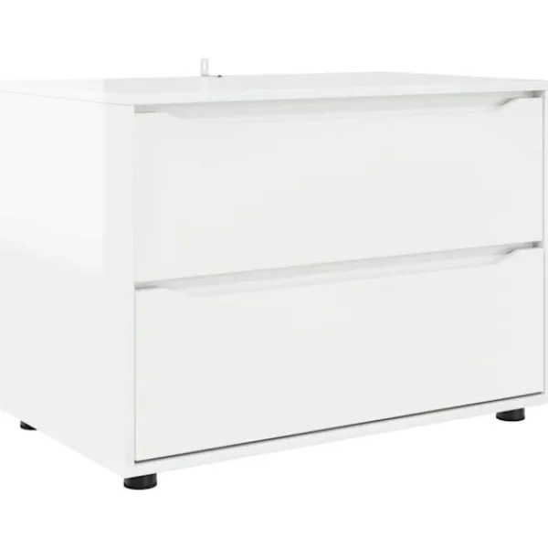 vidaXL Skåp>Förvaringsskåp Högblanka vita 80 x 48 x 57 cm Konstruerat trä