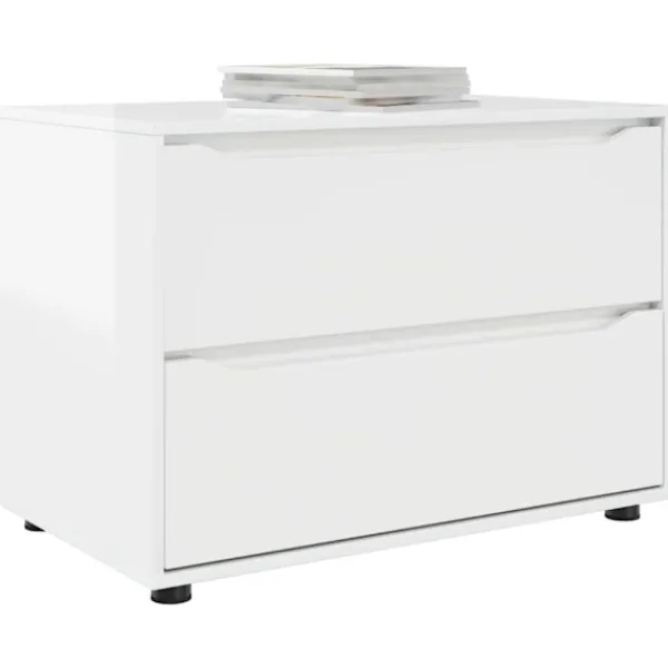 vidaXL Skåp>Förvaringsskåp Högblanka vita 80 x 48 x 57 cm Konstruerat trä