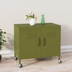 vidaXL Skåp>Förvaringsskåp olivgrön 60x35x56 cm stål
