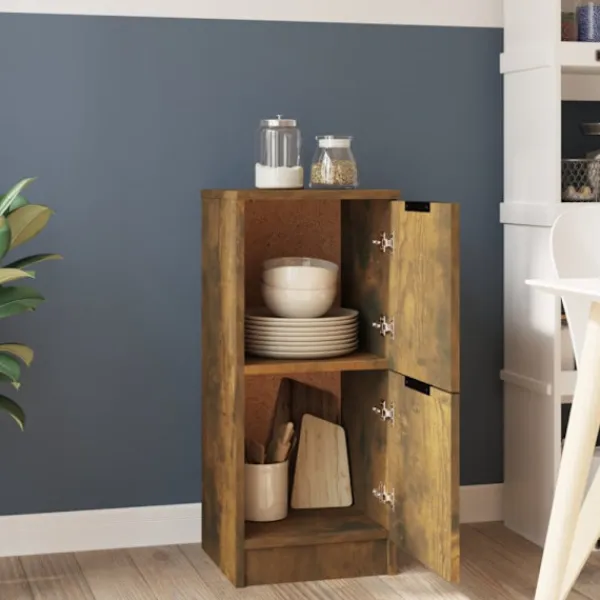 vidaXL Skåp>Förvaringsskåp rökfärgad ek 30x30x70 cm konstruerat trä