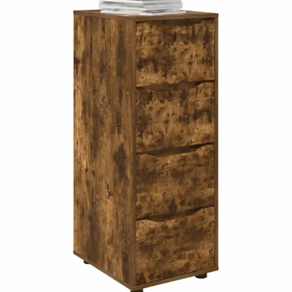 vidaXL Byråer>Förvaringsskåp Rökt ek 40 x 48 x 105 cm Konstruerat trä