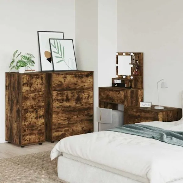 vidaXL Byråer>Förvaringsskåp Rökt ek 40 x 48 x 105 cm Konstruerat trä