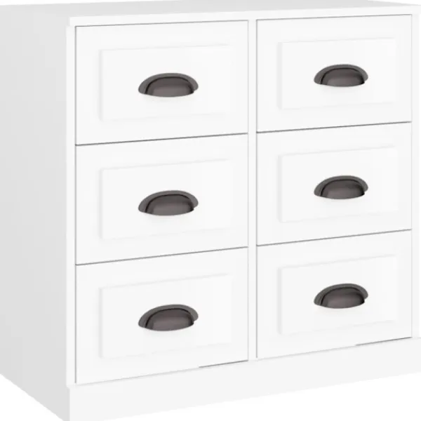 vidaXL Byråer>Förvaringsskåp vit 70x35,5x67,5 cm konstruerat trä