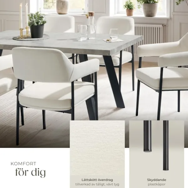 Fåtöljer>Fåtölj Doé, stoppad, stålben