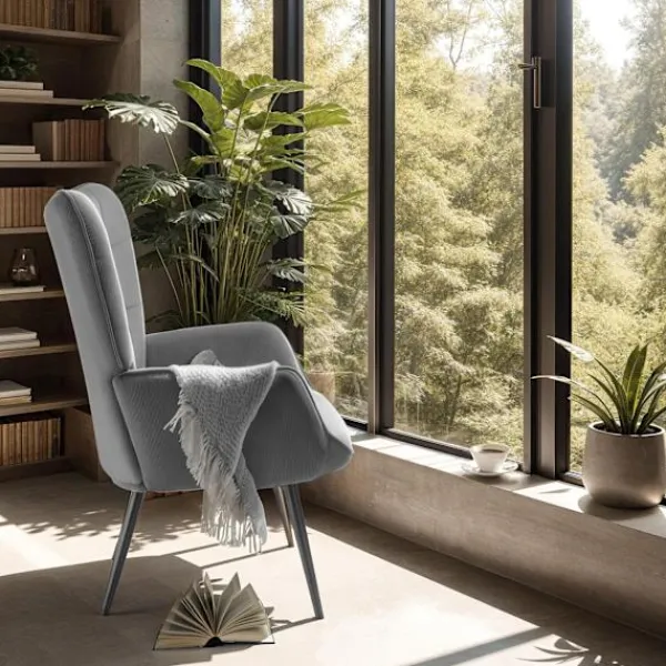 tectake Fåtöljer>Fåtölj Hygge, ergonomisk, belastningskapacitet 150 kg