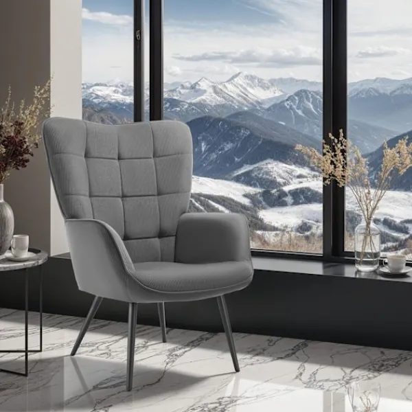 tectake Fåtöljer>Fåtölj Hygge, ergonomisk, belastningskapacitet 150 kg