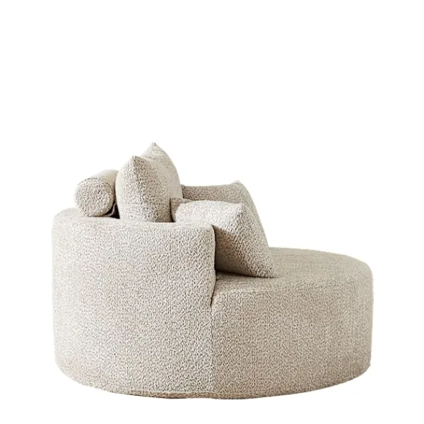 Fåtöljer>Fåtölj i skum och chenille, khaki, för en person, ingen montering krävs, modern och mjuk loungestol för vardagsrum, sovrum, lounge och showroom | Fyndiq