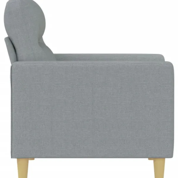 vidaXL Fåtöljer>Fåtölj ljusgrå 60 cm tyg