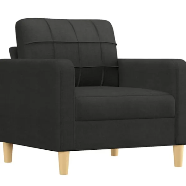vidaXL Fåtöljer>Fåtölj svart 60 cm tyg