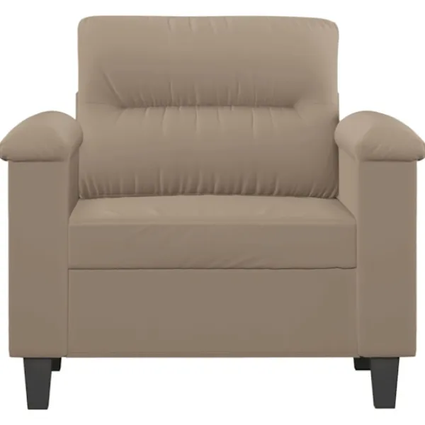 vidaXL Fåtöljer>Fåtölj taupe 60 cm mikrofibertyg