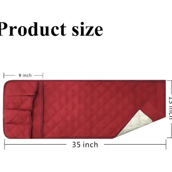 Fåtöljer>Fåtölj TV Fjärrkontrollhållare, Tillverkad av Non-Woven Tyg, 5 Fickor Fåtöljficka För Smartphone, Böcker, Tidskrifter, Ipad