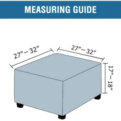 Sittpuffar>Fåtöljöverdrag för kvadratiska pallar, kvadratiska överdrag, förvaringspallskydd, stretchfåtöljöverdrag med elastisk botten, äkta sammetsplyschtyg
