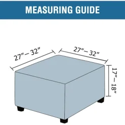 Sittpuffar>Fåtöljöverdrag för kvadratiska pallar, kvadratiska överdrag, förvarings pallskydd, stretchfåtöljöverdrag med elastisk botten, äkta sammetplyschtyg,
