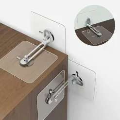 Hyllor>Furniture Anchors Wall Bracket, Furniture Anti Tip Straps, No Drilling, Self Adhesive Furniture Wall Anchor