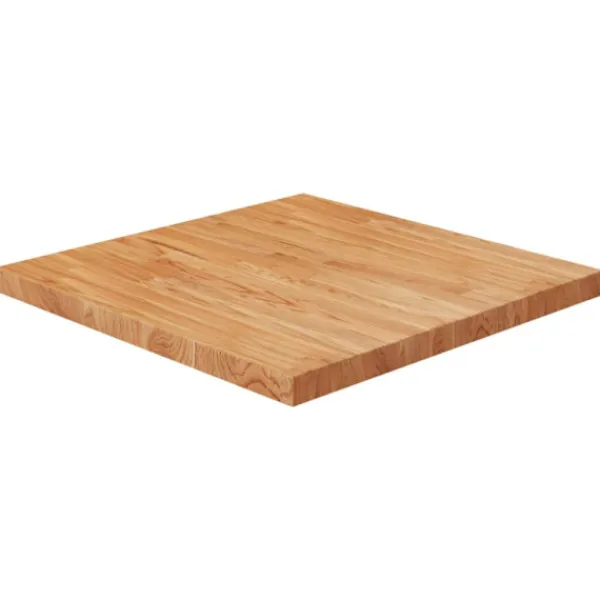 vidaXL Matbord>Fyrkantig bordsskiva ljusbrun 70 x 70 x 4cm behandlad massiv ek