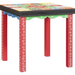 vidaXL Småbord>Fyrkantigt bord 3 pcs Flerfärgsdesign
