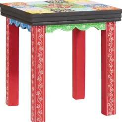 vidaXL Småbord>Fyrkantigt bord 3 pcs Flerfärgsdesign