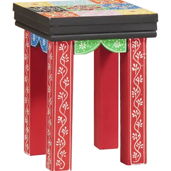 vidaXL Småbord>Fyrkantigt bord 3 pcs Flerfärgsdesign