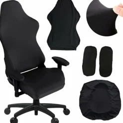 Stolar>Gaming Stolskydd - Kontorsstolskydd 4 Delar/Set Gaming Stolskydd med Armstödsskydd/Stolsryggskydd/Stolssitsskydd, Gaming Stolskydd