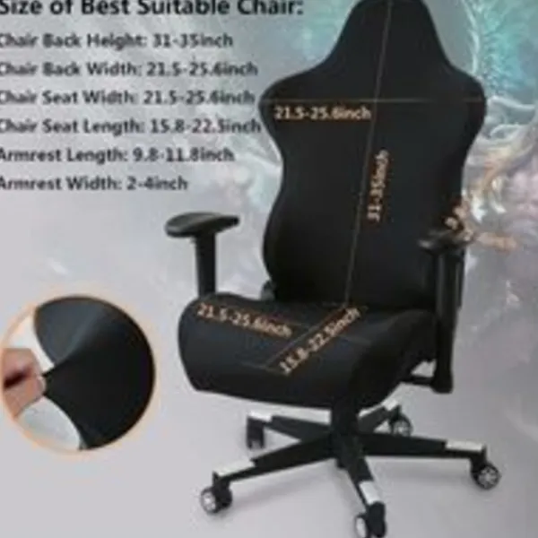 Stolar>Gaming Stolskydd - Kontorsstolskydd 4 Delar/Set Gaming Stolskydd med Armstödsskydd/Stolsryggskydd/Stolssitsskydd, Gaming Stolskydd