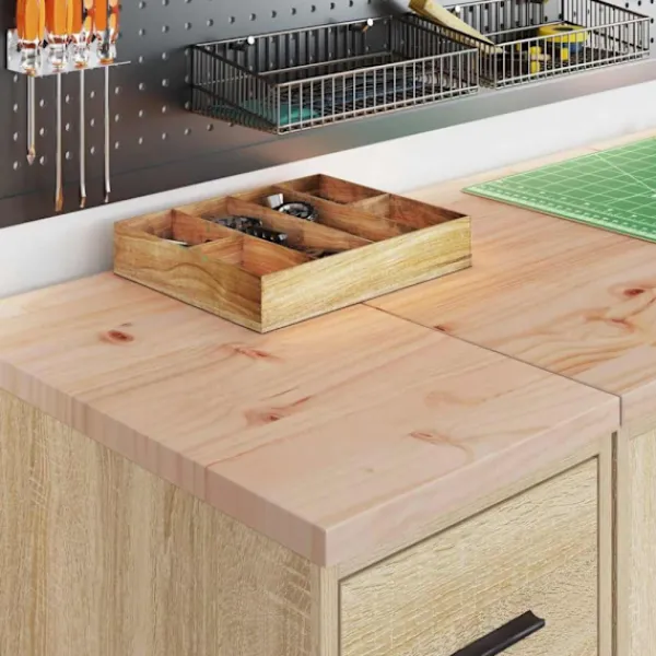 vidaXL Byråer>Garageskåp Sonoma ek 30x51x85 cm massiv trä furu