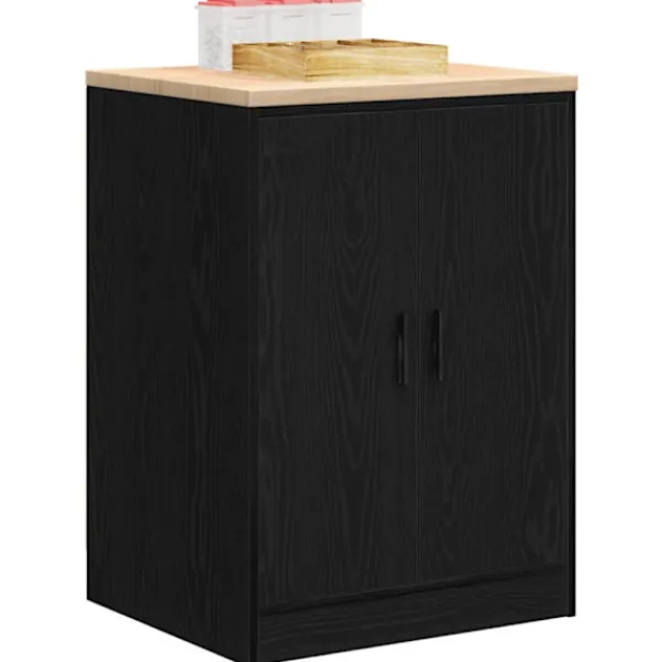 vidaXL Skåp>Garageskåp svart 60x51x85 cm massiv trä furu