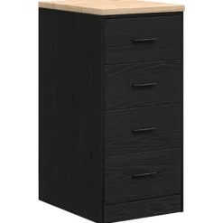 vidaXL Byråer>Garageskåp svart 40x51x85 cm massiv trä furu