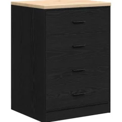 vidaXL Byråer>Garageskåp svart 60x51x85 cm massiv trä furu