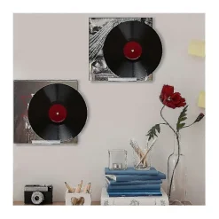 Hyllor>Genomskinlig Vinylskiva Hylla Väggfäste 8-pack, akryl Album Skivhållare Display, vinylskiva Hylla S