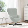 vidaXL Fåtöljer>Äggfåtölj Ljusgrå 63 x 73 x 90 cm Sammet